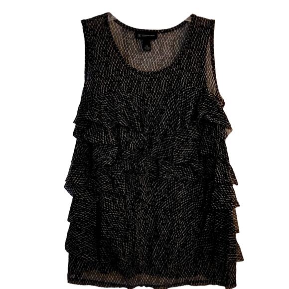 INC Sleeveless Top with Ruffles, 0X - Picture 1 of 7